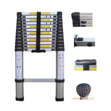 13steps aluminum telescopic stair with EN 131, SGS, 3.8m (12.47ft) foldable aluminum step ladder, loft ladders, made in China